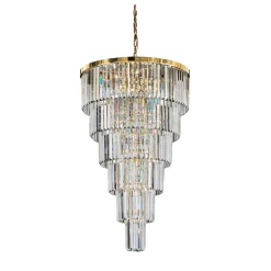 1484 - 16 Lights Gold Suspension Lamp