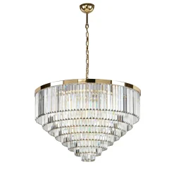 1484 - 13 Lights Gold Suspension Lamp