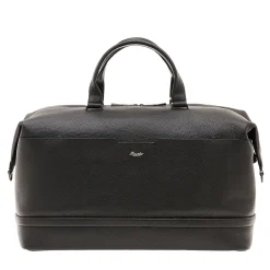 360 Black Leather Duffle Bag