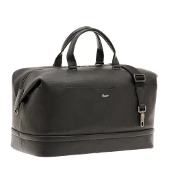 360 Black Leather Duffle Bag