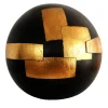 #65 Black Sphere with Gold Leaf Overlay