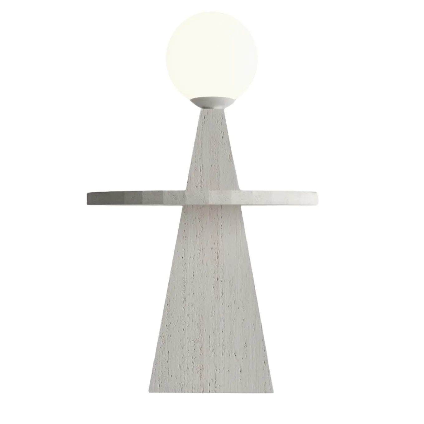 1512 Coffee Table and Floor Lamp in White Marble By Sissy Daniele