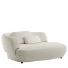 360 Confident Curved White Chaise