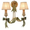 1365 Double Green Bow Metal Sconce Light Fixture