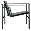 1 Fauteuil à Dossier Basculant By Le Corbusier & Pierre Jeanneret & Charlotte Perriand - Black Leather