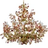 261 12-Light Floral Polychrome Chandelier
