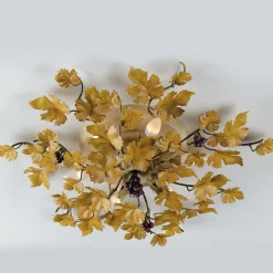 1390 Metal Grape Leaves Ceiling Light