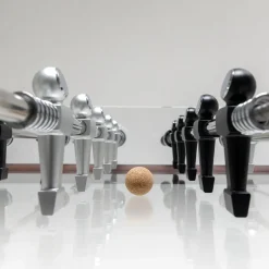90° Minuto IIII Wenge wood and transparent glass Foosball Table
