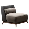 430 Opera Gray Leather Lounge Chair