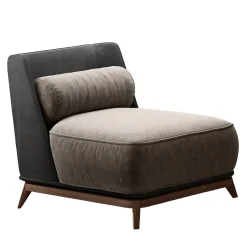 430 Opera Gray Leather Lounge Chair