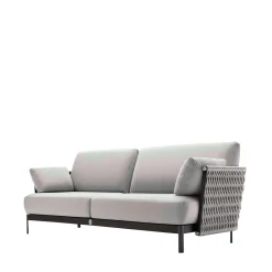 2 Seats Gray Outdoor fabric Sofa