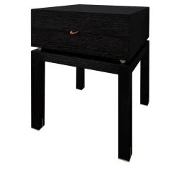 102 TNT Black Bedside Table