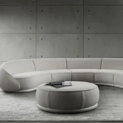 Abbracci 4-Module White Sofa by Lorenza Bozzoli