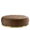 Abbracci Round Brown Ottoman by Lorenza Bozzoli