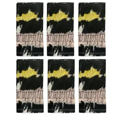 Abstract Set of 6 Polychrome Napkins