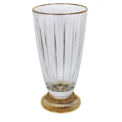 Accademia Glass Vase with 24K Golda