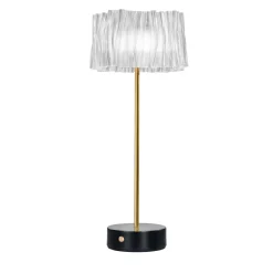 Accordéon Battery Black Prisma Table Lamp by Marc Sadler