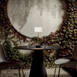 Accordéon Battery Black Prisma Table Lamp by Marc Sadler