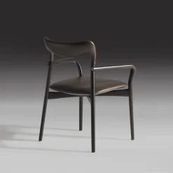 Achille Dark Leather Chair