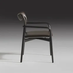 Achille Dark Leather Chair