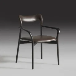 Achille Dark Leather Chair