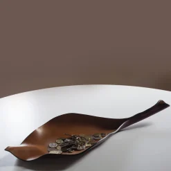 Acqua Leaf Small Two-Toned Vide Poche by Oscar Maschera