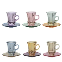 Ada 11 Set of Six Espresso Cups with Saucers