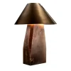Ada Sculptural Brown Brass Table Lamp Cesare Arosio