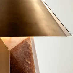 Ada Sculptural Brown Brass Table Lamp Cesare Arosio