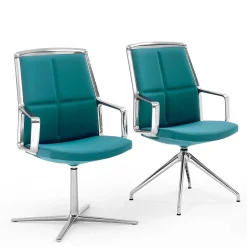 ADELE BLUE-GREEN MEETING CHAIR #2 by ORLANDINIDESIGN