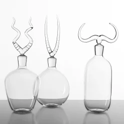 Africa Trophy Set of 3 Glass Bottles