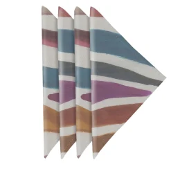Afro Set of 4 print linen napkins
