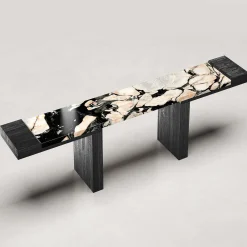 After All Notre Dame Marble And Wood Large Console