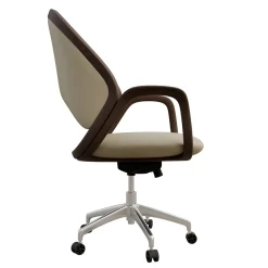 Agatha Ash Wood Swivel Office Chair