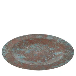 Aged Green Pompeii Copper Charger Plate
