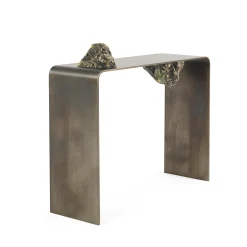 Agment with Raw Labradorite Stones Console by CTRLZAK