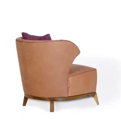 Agostina brown camel leather armchair