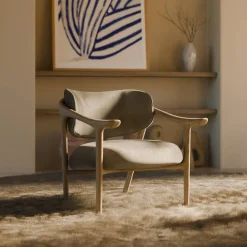 Aida Beige Lounge Chair by Libero Rutilo