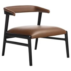 Aida Brown Leather Lounge Chair