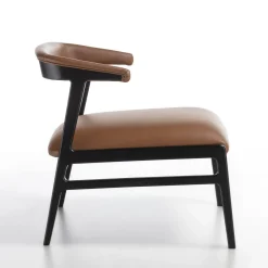 Aida Brown Leather Lounge Chair