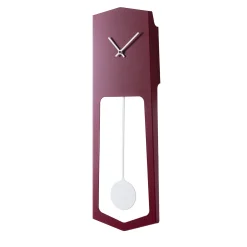 AIKA Ruby Red Steel Pendulum Wall Clock