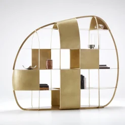 Airframe Brushed Brass Bookcase By PIO&TITOTOSO