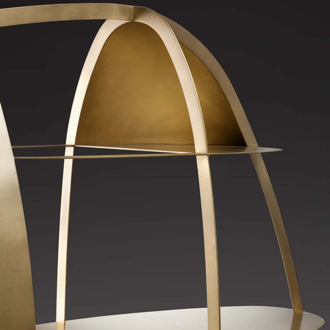 Airframe Brushed Brass Bookcase By PIO&TITOTOSO