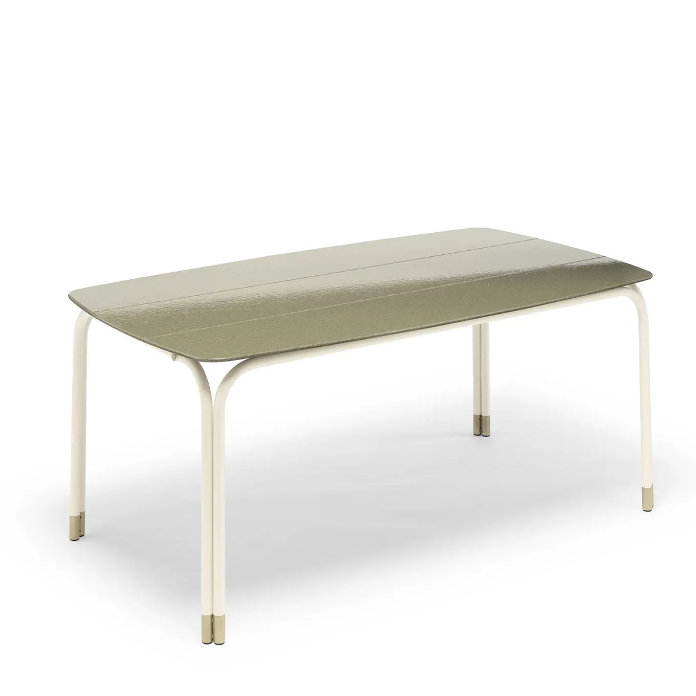 Alì Earth Green Lava Stone Outdoor Dining Table by Lorenza Bozzoli