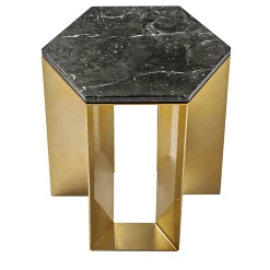 Alato Black and Gold Side Table by Antonio Saporito