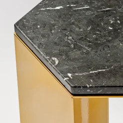 Alato Black and Gold Side Table by Antonio Saporito