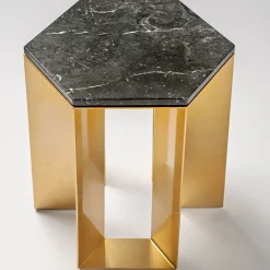 Alato Black and Gold Side Table by Antonio Saporito