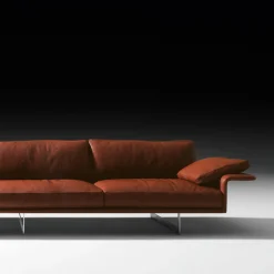 Alato Brown Leather Sofa