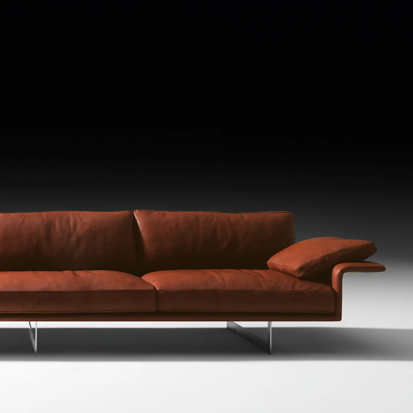 Alato Brown Leather Sofa