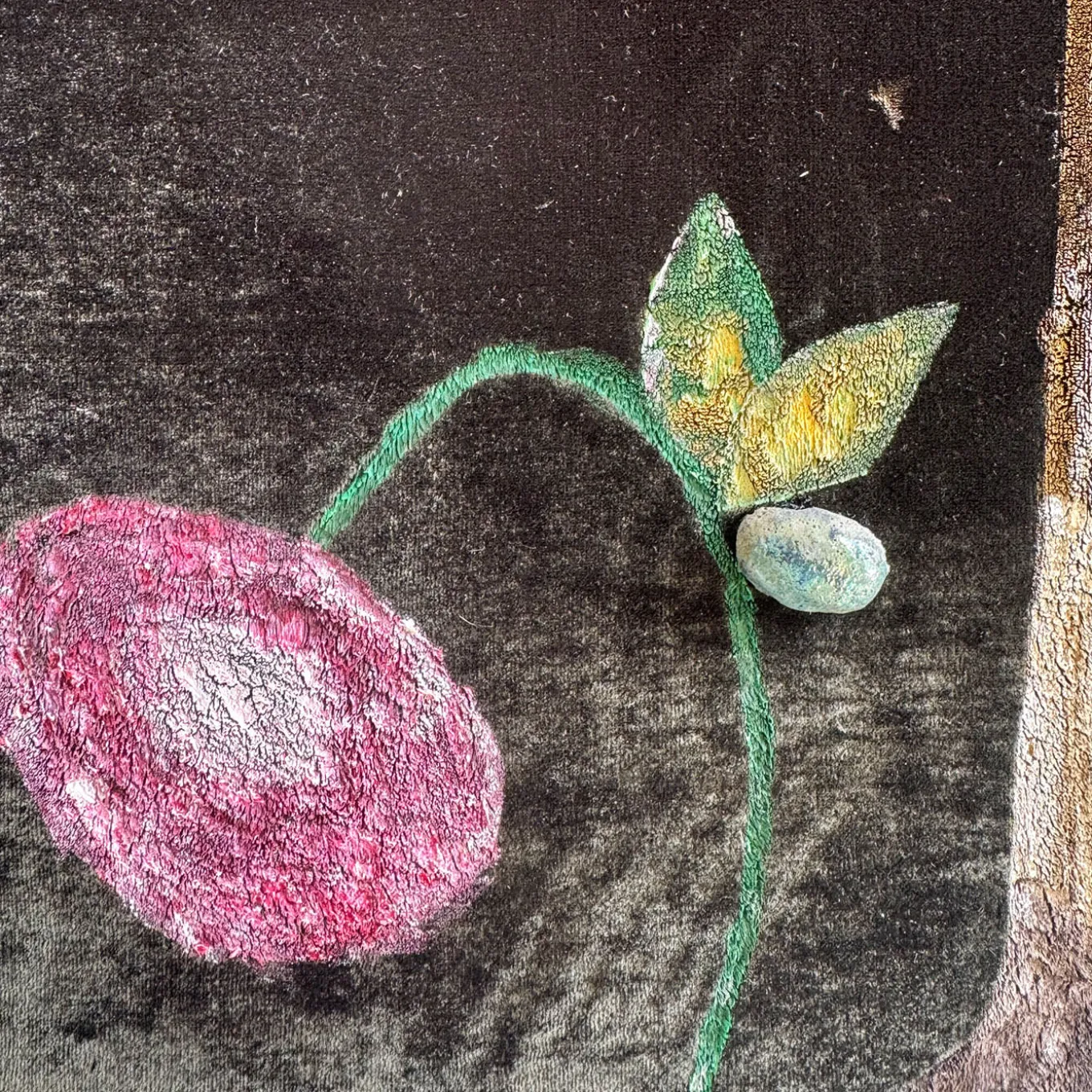 Albero Silk Velvet Hand-Painted Tapestry